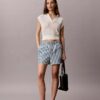 Gestreifte Shorts aus Baumwollpopeline
