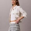 Gestreifte Shorts mit Rippbündchen Gestreifte Shorts mit Rippbündchen