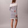 Gestreiftes, langärmeliges Minikleid mit Rippmuster Gestreiftes, langärmeliges Minikleid mit Rippmuster
