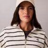 Gestreiftes Monogram-Frottee-Cropped-Oberteil Gestreiftes Monogram-Frottee-Cropped-Oberteil