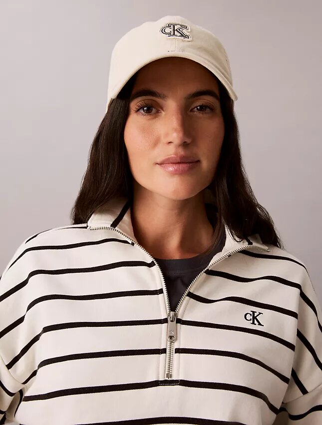 Gestreiftes Monogram-Frottee-Cropped-Oberteil Gestreiftes Monogram-Frottee-Cropped-Oberteil