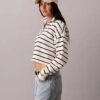 Gestreiftes Monogram-Frottee-Cropped-Oberteil Gestreiftes Monogram-Frottee-Cropped-Oberteil
