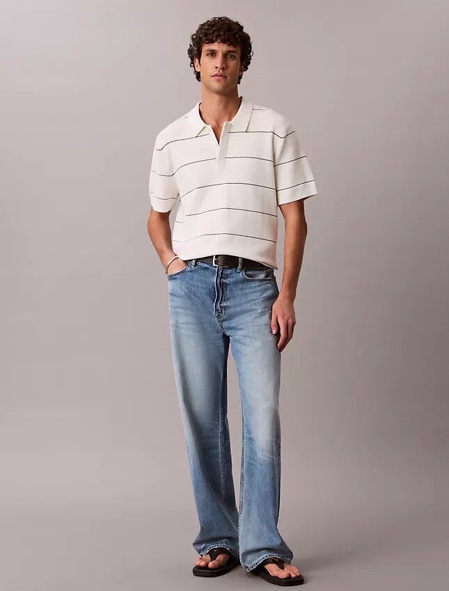Gestreiftes Polohemd aus Baumwolle Gestreiftes Polohemd aus Baumwolle