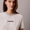 Gestreiftes T-Shirt mit CK-Logo Gestreiftes T-Shirt mit CK-Logo