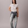 Gestreiftes T-Shirt mit CK-Logo Gestreiftes T-Shirt mit CK-Logo
