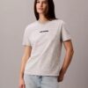 Gestreiftes T-Shirt mit CK-Logo Gestreiftes T-Shirt mit CK-Logo