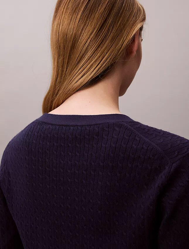 Gewebter Monologo-Zopfmuster-Cardigan Gewebter Monologo-Zopfmuster-Cardigan
