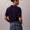 Gewebtes Monologo-Pullover-Poloshirt Gewebtes Monologo-Pullover-Poloshirt