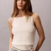 Gewebtes Monologo-Zopfmuster-Tanktop Gewebtes Monologo-Zopfmuster-Tanktop
