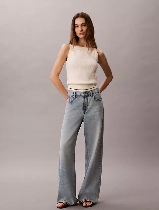 Gewebtes Monologo-Zopfmuster-Tanktop Gewebtes Monologo-Zopfmuster-Tanktop