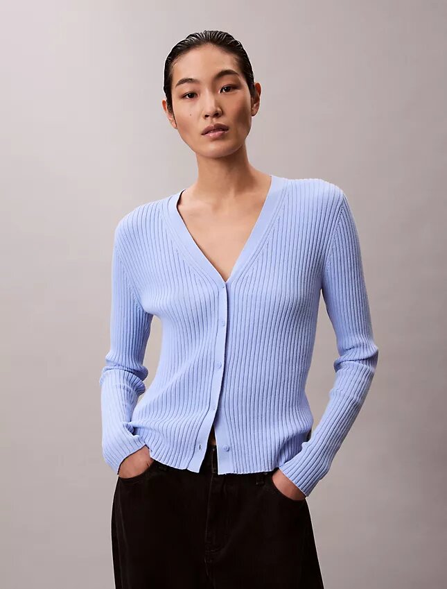 Glatter, melierter Strickcardigan Glatter, melierter Strickcardigan