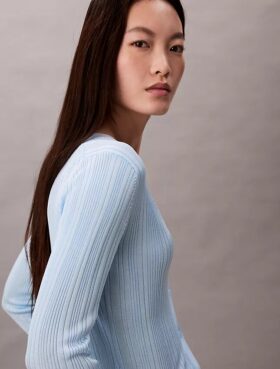 Glatter, melierter Strickcardigan