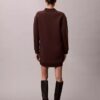 Glattes Mini-Polo-Sweatshirt-Kleid Glattes Mini-Polo-Sweatshirt-Kleid