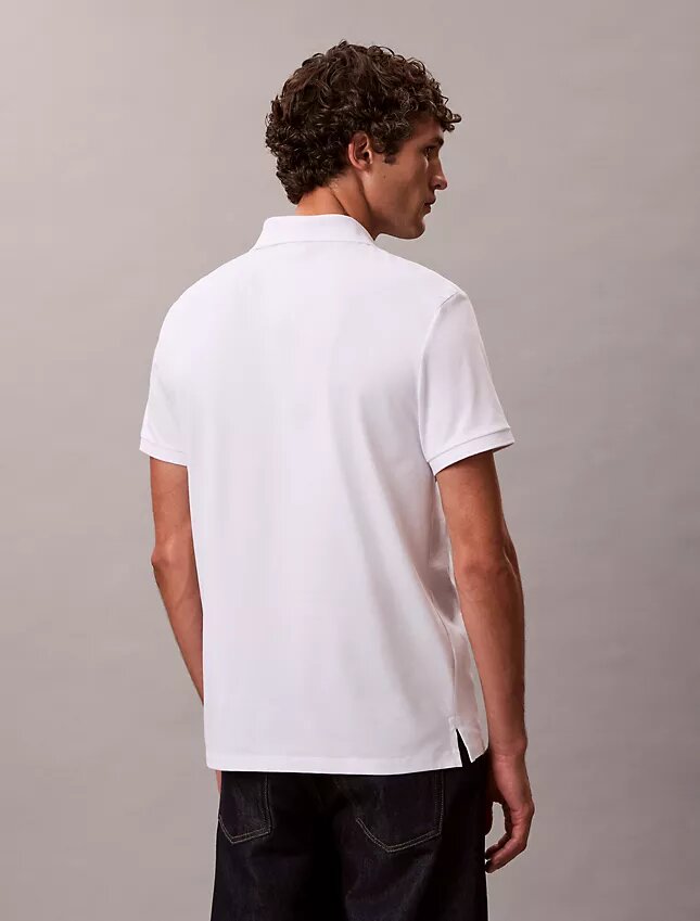 Glattes Monogram-Poloshirt aus Baumwollmischung Glattes Monogram-Poloshirt aus Baumwollmischung