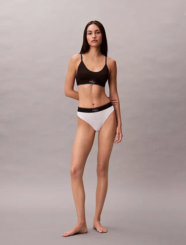Grafik-Monogram-Stretch-Thong aus Microfiber Grafik-Monogram-Stretch-Thong aus Microfiber
