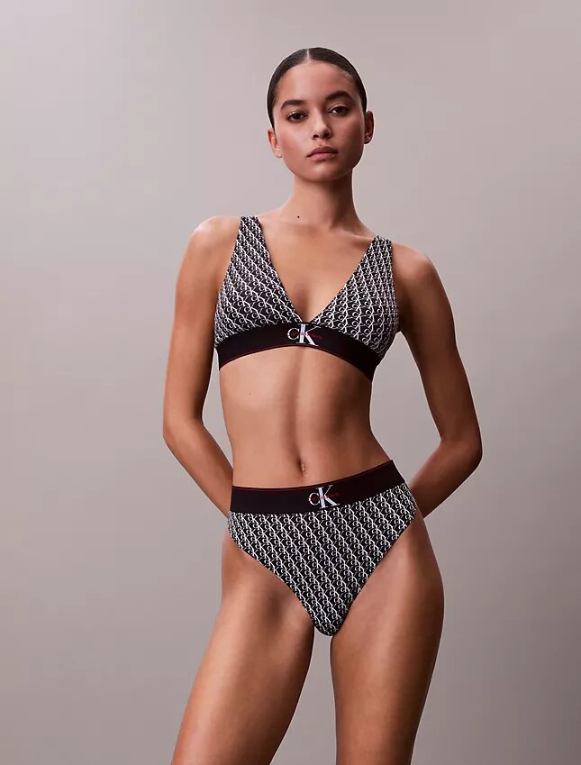 Grafik-Monogram-Stretch-Thong aus Microfiber Grafik-Monogram-Stretch-Thong aus Microfiber