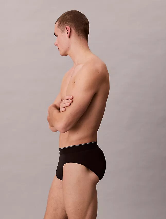 Grafischer Monogram-Stretch-Hüftslip aus Microfiber Grafischer Monogram-Stretch-Hüftslip aus Microfiber