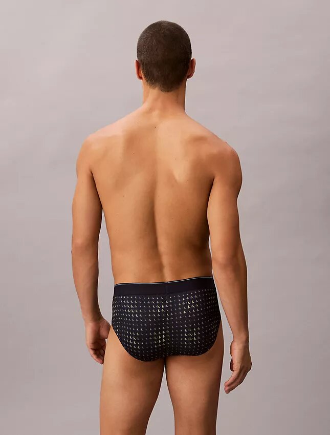 Grafischer Monogram-Stretch-Hüftslip aus Microfiber Grafischer Monogram-Stretch-Hüftslip aus Microfiber