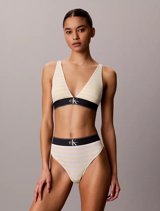 Grafisches Monogram, Microfiber-Stretch, leicht gefüttert, Triangel-Bralette Grafisches Monogram, Microfiber-Stretch, leicht gefüttert, Triangel-Bralette