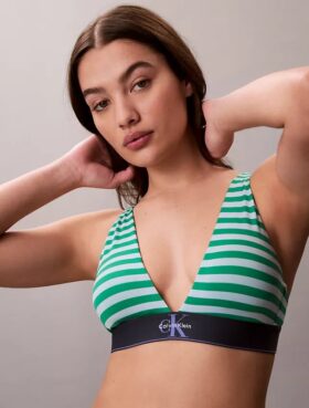 Grafisches Monogram, Microfiber-Stretch, leicht gefüttert, Triangel-Bralette Grafisches Monogram, Microfiber-Stretch, leicht gefüttert, Triangel-Bralette