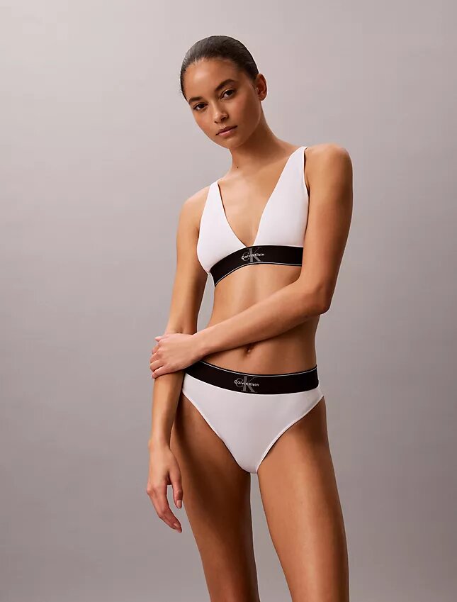 Grafisches Monogram, Microfiber-Stretch, leicht gefüttert, Triangel-Bralette Grafisches Monogram, Microfiber-Stretch, leicht gefüttert, Triangel-Bralette