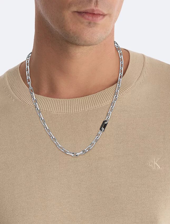 Halskette mit skulpturaler Gliederkette Halskette mit skulpturaler Gliederkette