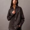 Hemd mit Denim-Print und Knopfleiste Hemd mit Denim-Print und Knopfleiste