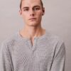Henley-Schlafshirt aus Waffelpiqué Henley-Schlafshirt aus Waffelpiqué