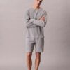 Henley-Schlafshirt aus Waffelpiqué Henley-Schlafshirt aus Waffelpiqué
