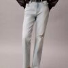 High-Waist-Jeans mit geradem Bein