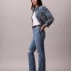 High-Waist-Jeans mit geradem Bein
