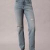 High-Waist-Jeans mit geradem Bein High-Waist-Jeans mit geradem Bein