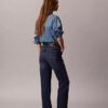 High-Waist-Jeans mit geradem Bein