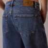 High-Waist-Jeans mit geradem Bein