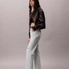 High-Waist-Jeans mit geradem Bein