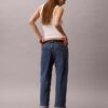 High-Waist-Jeans mit geradem Bein