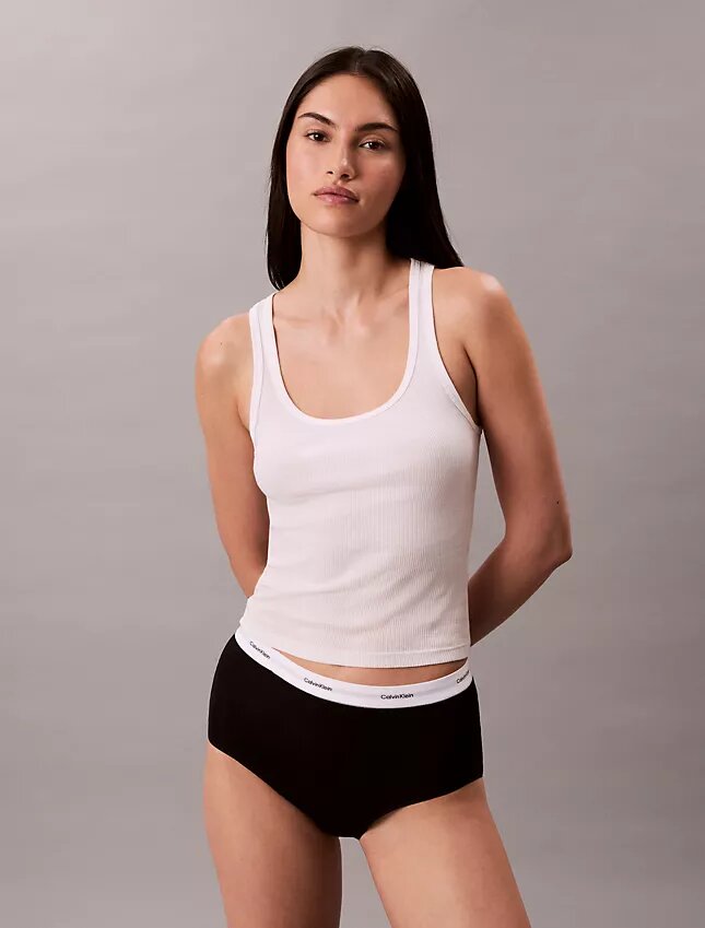 Hoch geschnittener Slip aus Cotton Stretch-Rippstoff Hoch geschnittener Slip aus Cotton Stretch-Rippstoff