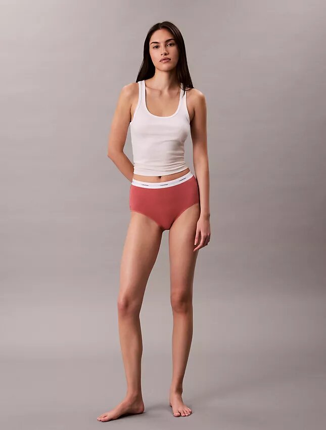 Hoch geschnittener Slip aus Cotton Stretch-Rippstoff Hoch geschnittener Slip aus Cotton Stretch-Rippstoff