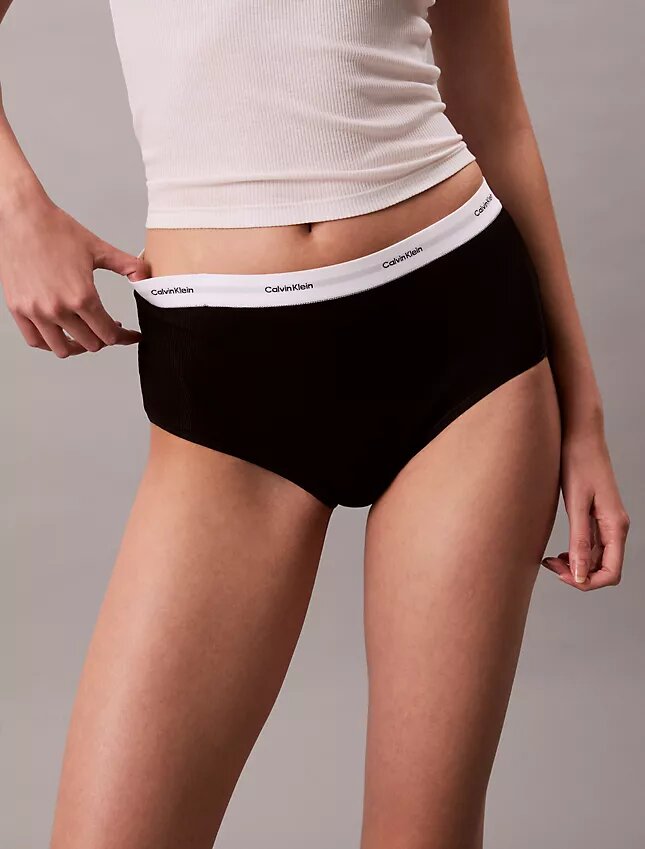 Hoch geschnittener Slip aus Cotton Stretch-Rippstoff Hoch geschnittener Slip aus Cotton Stretch-Rippstoff