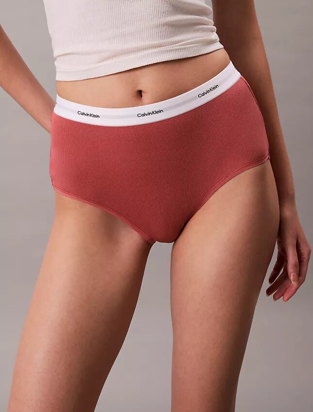 Hoch geschnittener Slip aus Cotton Stretch-Rippstoff Hoch geschnittener Slip aus Cotton Stretch-Rippstoff