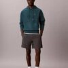 Hochwertiger, lockerer Monogram-Fleece-Hoodie aus Frottee Hochwertiger, lockerer Monogram-Fleece-Hoodie aus Frottee