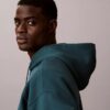 Hochwertiger, lockerer Monogram-Fleece-Hoodie aus Frottee Hochwertiger, lockerer Monogram-Fleece-Hoodie aus Frottee