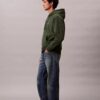Hochwertiger, lockerer Monogram-Fleece-Hoodie aus Frottee Hochwertiger, lockerer Monogram-Fleece-Hoodie aus Frottee