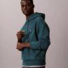 Hochwertiger, lockerer Monogram-Fleece-Hoodie aus Frottee Hochwertiger, lockerer Monogram-Fleece-Hoodie aus Frottee