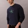 Hochwertiges Frottee-Sweatshirt mit Monogram-Logo Hochwertiges Frottee-Sweatshirt mit Monogram-Logo