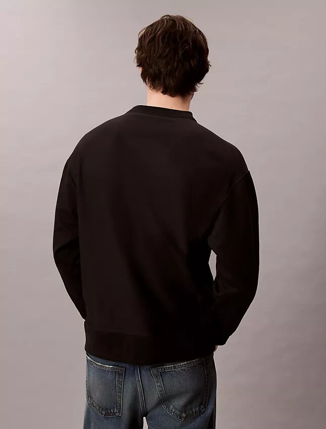 Hochwertiges Frottee-Sweatshirt mit Monogram-Logo Hochwertiges Frottee-Sweatshirt mit Monogram-Logo
