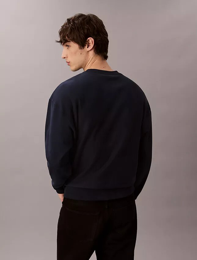 Hochwertiges Frottee-Sweatshirt mit Monogram-Logo Hochwertiges Frottee-Sweatshirt mit Monogram-Logo