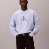 Hochwertiges Frottee-Sweatshirt mit Monogram-Logo und lockerer Passform Hochwertiges Frottee-Sweatshirt mit Monogram-Logo und lockerer Passform