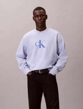 Hochwertiges Frottee-Sweatshirt mit Monogram-Logo und lockerer Passform