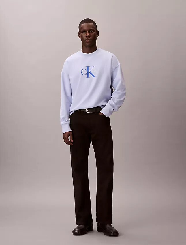 Hochwertiges Frottee-Sweatshirt mit Monogram-Logo und lockerer Passform Hochwertiges Frottee-Sweatshirt mit Monogram-Logo und lockerer Passform